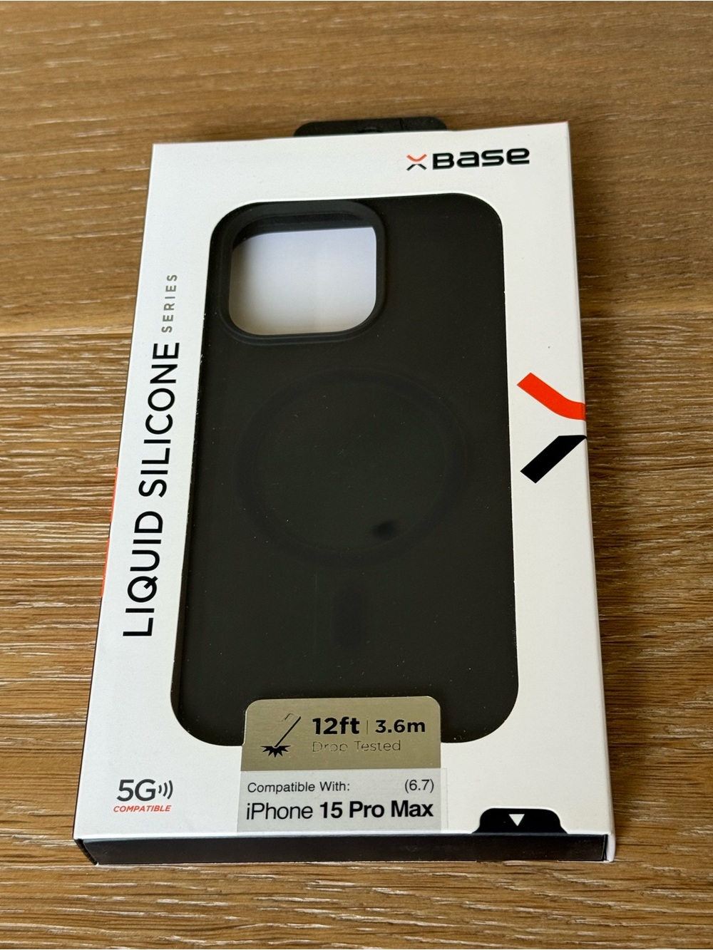 New xBase Black Liquid Silicone Case for iPhone 15 Pro Max or iPhone 6.7” Black